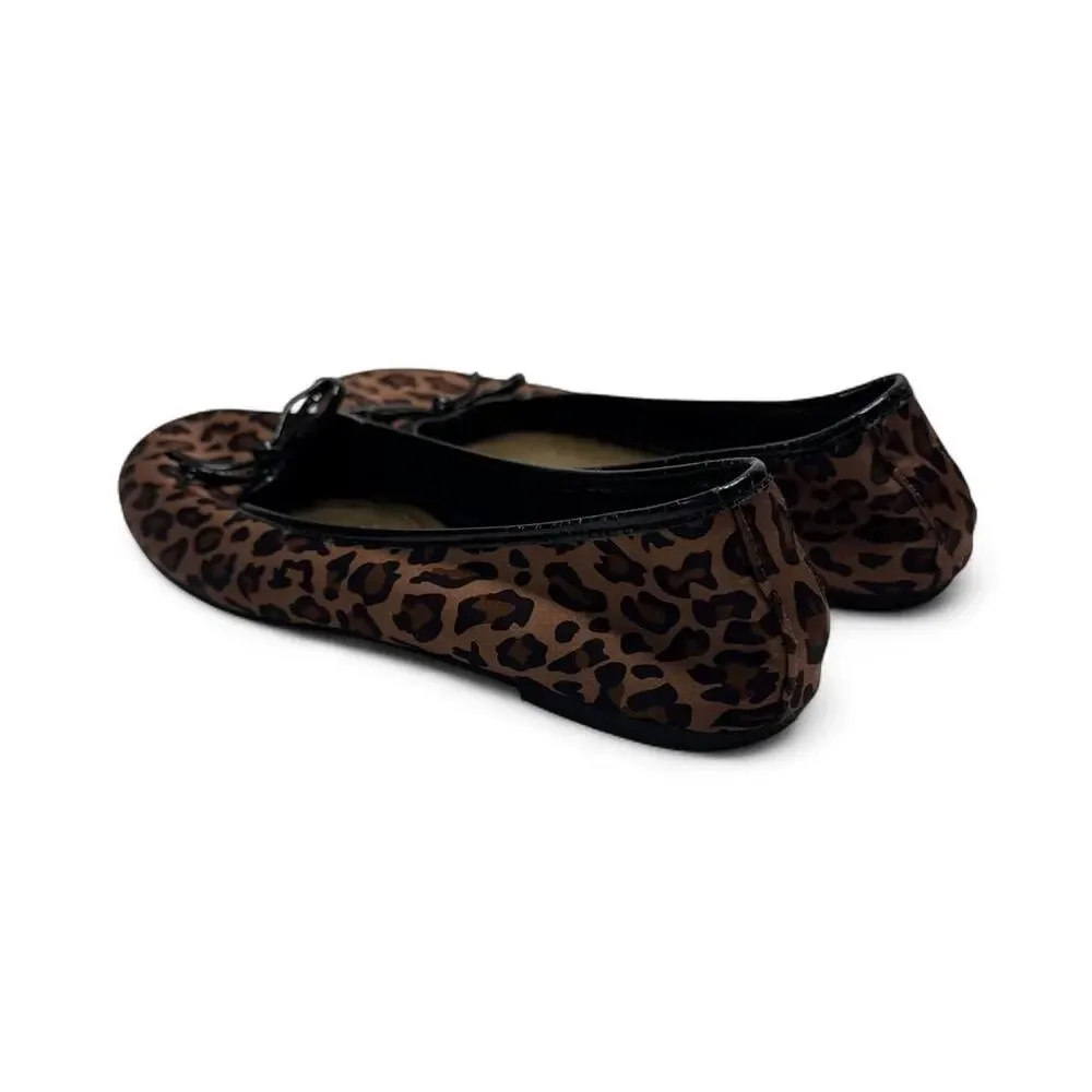 American Eagle Y2K 2000s Leopard print ballet flats with bow detail size 5 1/2